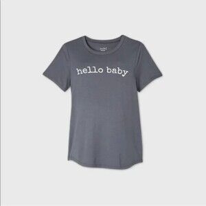 Ingrid & Isabel  “Hello Baby” Maternity Tee Sz S